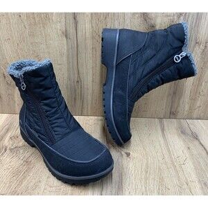 JBU By JAMBU Snowbird Weather Ready Faux Fur Boots Women 6.5 M Black Memory Foam